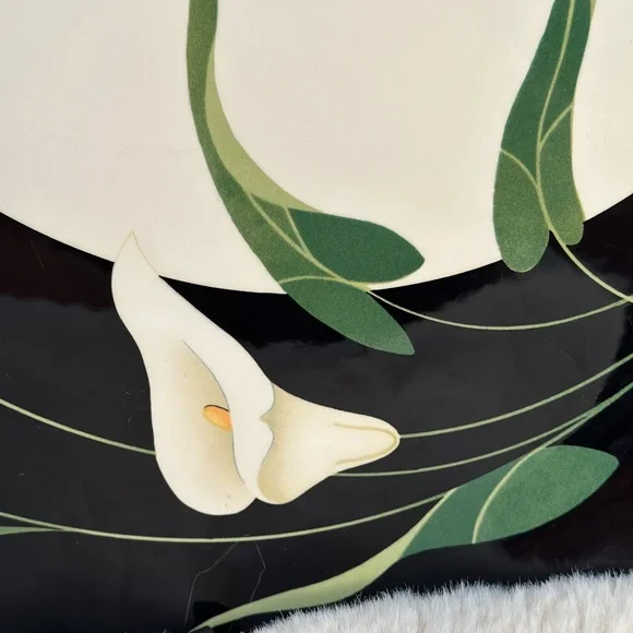 NWT RARE Vintage Sango Quadrille Semi-Porcelain 5101 Black Lillie’s platter - Picture 2 of 6